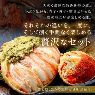 ふるさと納税 京丹後市 【ズワイガニ&セイコガニ 甲羅盛り】大サイズ(11月〜12月発送) カニをむき身で楽しめる　松葉ガニ |  | 01