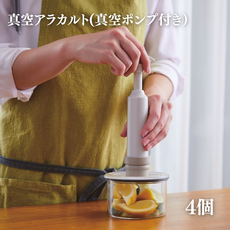 真空アラカルト4個セット(真空ポンプ付き）