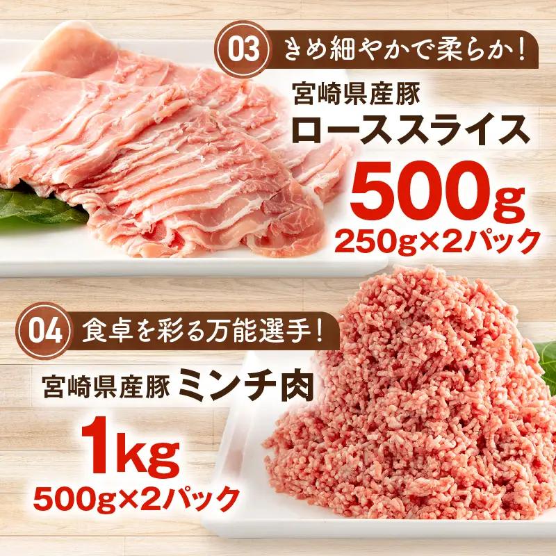 豚肉 宮崎県産 ロース バラ モモ セット 4.1kg 豚肉