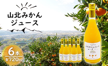 山北みかんジュース720ml6本【ストレートジュース みかんジュース 温習みかんジュース ジュース ジュース】 yk-0075