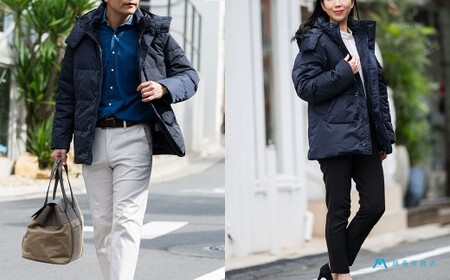 【Lサイズ】 【藤巻百貨店】 HOKKAIDO DOWN×CENTENA （ネイビー） 北海道ダウンコート L ダウン ダウンコート コート ダウンジャケット 北海道 小樽市