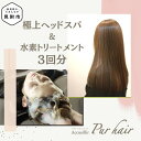 【ふるさと納税】 極上ヘッドスパ ＆ 水素 トリートメント 施術利用券 3回分 Accueillir Pur hair 美容院 美容室 チケット 体験型 プレゼント ギフト 贈答 新潟県 見附市 送料無料