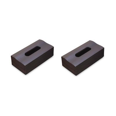 ふるさと納税 海南市 和歌山県海南市 木目塗り ティッシュBOX グレイッシュウォールナット 2個組 おしゃれな木目柄