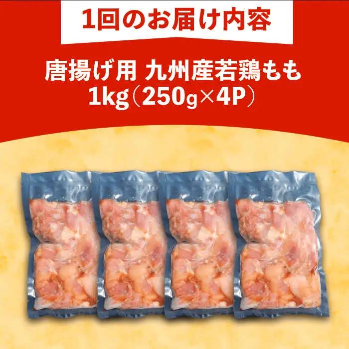 【全6回定期便】肉屋 若鶏 唐揚げ もも 1kg 小分け おかず 国産 鶏肉 VAJ014