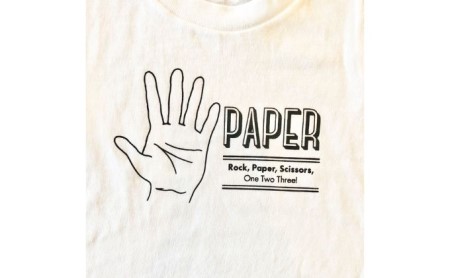 3人兄弟姉妹でおそろい/じゃんけん ROCK×PAPER×SCISSORS プリント/ Tシャツ3枚組ギフトセット【出産祝い・誕生日・ギフト・プレゼント】 80cm×100cm×140cm