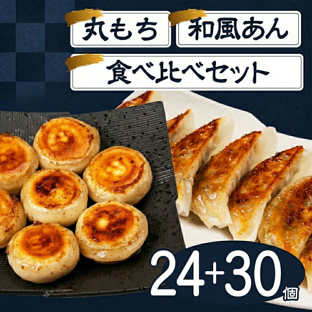 【ふるさと納税】夏目家の『和風あん餃子』30個と『丸もち餃子』24個の食べくらべセット 惣菜 餃子 ぎょうざ 愛知県 豊橋市