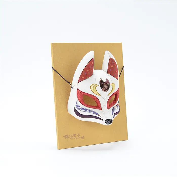木目込神楽（狐面/白） | お面 面きつね 五穀豊穣 家内安全 商売繁盛 縁起 縁起の良いもの 日本古来 木目込み 技術 華やか 伝統的な商品 埼玉県 越谷市