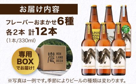 農LAND BEER クラフトビール 6種(各種2本) 計12本 詰め合わせBOX 飲料 お酒 セット 白川町 / Sunpo[AWBC009]