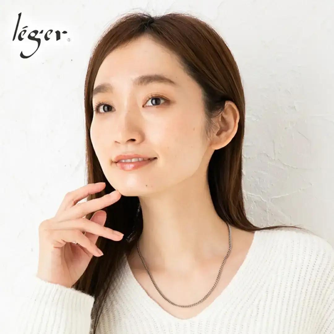 純チタンチェーン 45cm MD45F チェーンネックレス メンズ レディース 喜平タイプ 燕三条製 [leger(レジエ)]【021S051】
