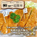 【ふるさと納税】揚げずにOK！ 銘柄豚2種 とんかつ ハーフサイズセット ローズポークハーフ 筑波山もち豚ハーフ （計150g） 個包装 油調済み おかず 惣菜 時短 簡単 クックファン