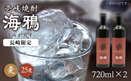 麦焼酎 海鴉 720ml×2本（25度）《壱岐市》【天下御免】[JDB034] 焼酎 壱岐焼酎 むぎ焼酎 本格焼酎 お酒 熟成 ギフト プレゼント 地酒 飲み比べ セット 15000 15000円