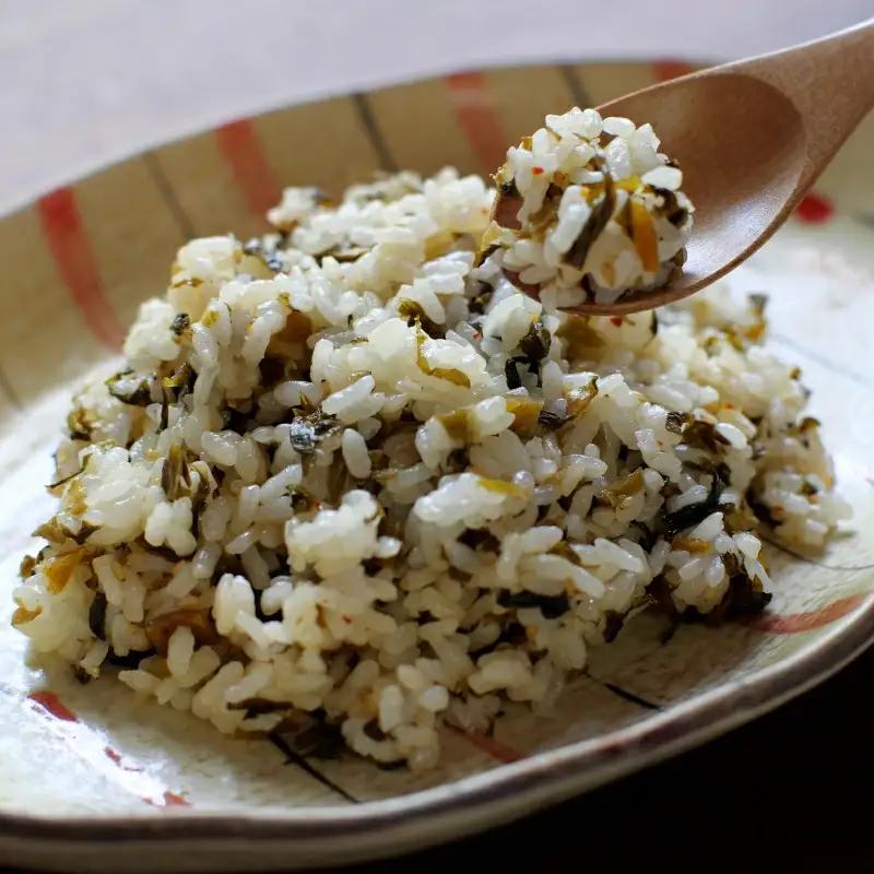 ご飯のお供！絶品高菜4種セット （ゆず山椒味120g、しょうゆ味120g、高菜キムチ120g、高菜チャーハンの素90g） / 高菜漬け 田辺市 ウコン不使用 漬物 つけもの 健康 和歌山 野菜 炒飯 