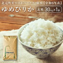 【ふるさと納税】【先行予約】【令和6年産 新米 11月発送】※9月30日0時より申込みは11月後半～12月発送対応※ゆめぴりか 玄米 30kg 低農薬米 北海道 北竜町産