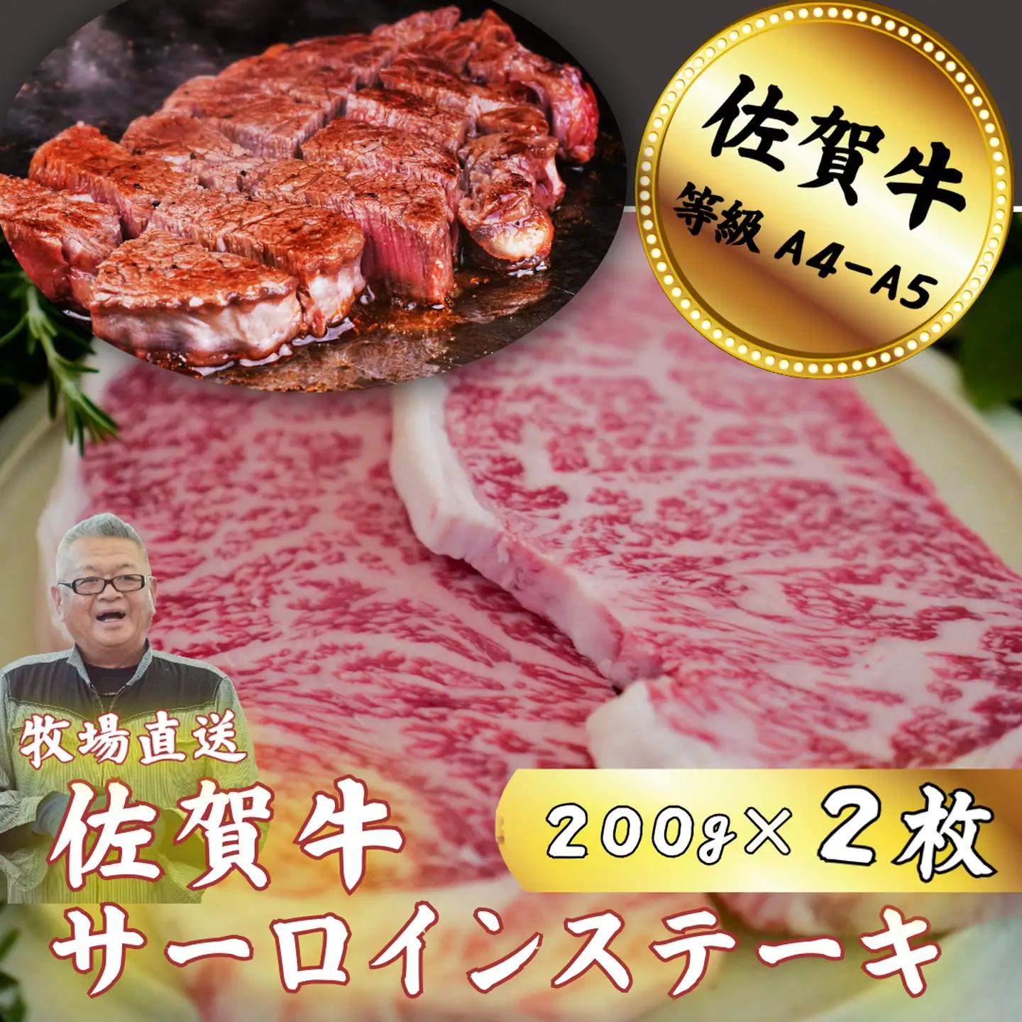 佐賀牛サーロインステーキ 200g×2枚：B200-064