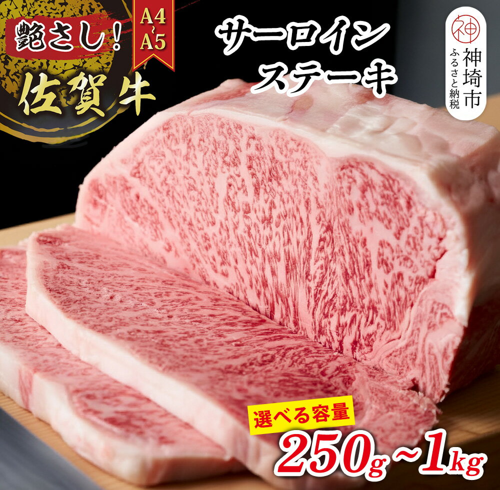 【ふるさと納税】＜内容量が選べる＞艶さし！【A4～A5】佐賀牛サーロインステーキ 250g×1枚・2枚・4枚 │ 肉 牛肉 ブランド牛 黒毛和牛 ステーキ肉 国産 BBQ バーベキュー 高級 厳選 やわらかい ギフト 取り寄せ グルメ 送料無料 H112P001