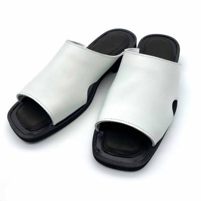 ふるさと納税 御所市 WRAP SANDALS/ラップサンダル　 ホワイト×ブラック　26(26.0〜26.5cm)