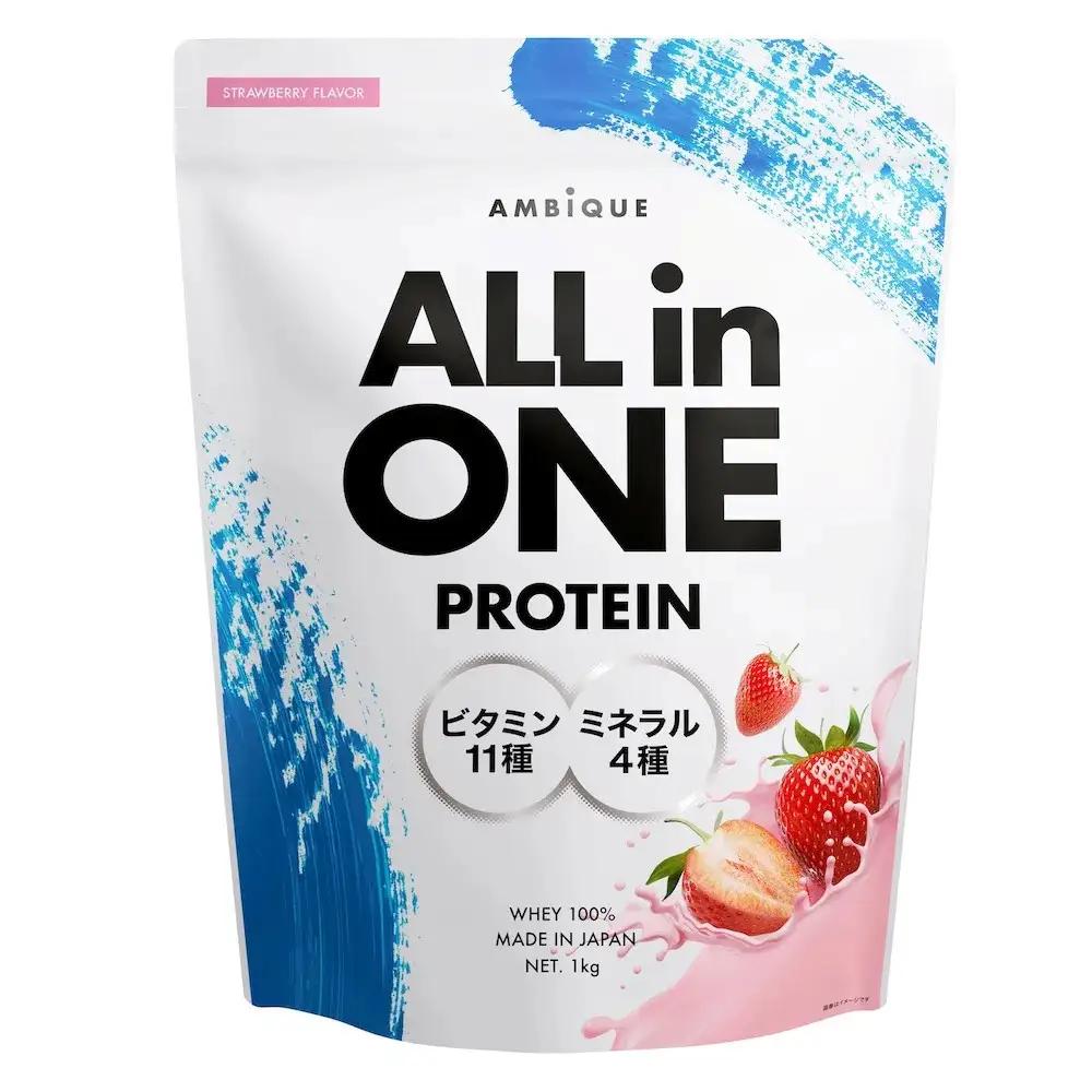 【ストロベリー風味】AMBiQUE オールインワンプロテイン（1kg×6袋）