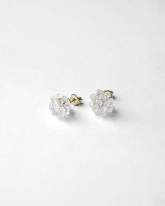 HARIO ピアス ミモザ［HAP-MS-P］｜耐熱 ガラス アクセサリー ハリオ ランプワークファクトリー 職人 繊細 フォーマル カジュアル きれいめ おしゃれ 20代 30代 40代_FM06 
