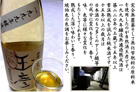 日本酒 1999年醸造 古酒 玉彦 720ml 熟成 日本酒