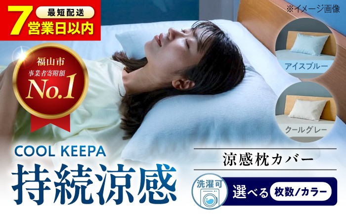 
                  【選べるカラー/枚数】《日本製》 涼感枕カバー 43×63cm COOL KEEPA（アイスブルー/クールグレー） 広島県福山市/イシケン株式会社 まくらカバー 寝具 マクラ 洗濯 ウォッシャブル 速乾 吸汗 接触冷感 クール 快眠 睡眠 夏用 [BAAK175]
                