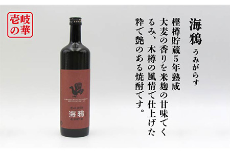 【全3回定期便】海鴉25度と壱岐スーパーゴールド22度のセット [JDB183] 36000 36000円  コダワリ麦焼酎・むぎ焼酎 こだわり麦焼酎・むぎ焼酎 おすすめ麦焼酎・むぎ焼酎 おススメ麦焼