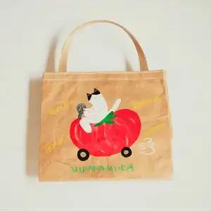 米袋バッグ トートバッグ とまと柄 大四角 KOME TOTE アップサイクル