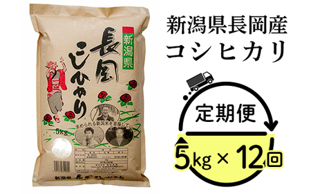 73-7N05Z【12ヶ月連続お届け】新潟県長岡産コシヒカリ5kg