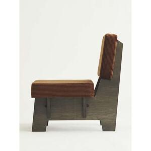 【コーデュロイこげ茶×フレームブラック】 高品質な一人掛け組み立てソファ