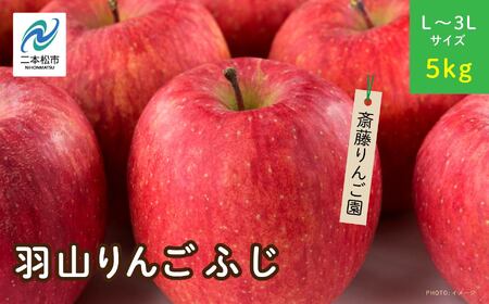 《2025年11月下旬以降順次》羽山のりんご　ふじL〜3Lサイズ5kg りんご リンゴ 果物 フルーツ 羽山りんご 5kg ふじ 人気 くだもの おすすめ お中元 お歳暮 ギフト 二本松市 ふくしま 福島県 送料無料 りんご りんご りんご りんご【斎藤りんご園】