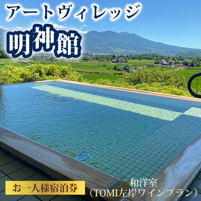 【ふるさと納税】アートヴィレッジ明神館 和洋室1名様宿泊券 −左岸ワインプラン（496ワイナリー）−