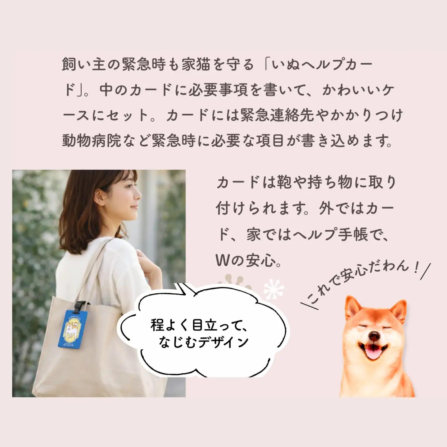 ヘルプカード （いぬ）【カラー：ブルー】 ヘルプタグ ペットタグ ペット タグ 岐阜市 / nancoco[ANKK002]