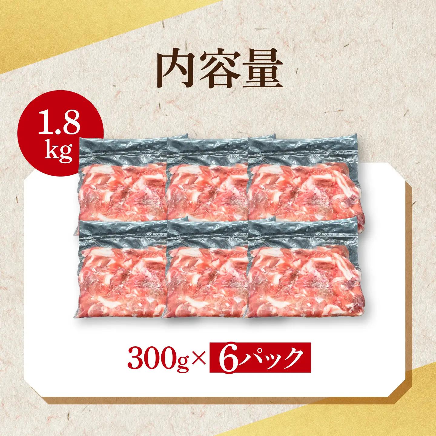 豚肉 切り落とし 1.8kg  ( 茨城県共通返礼品・茨城県産 ) _CY048