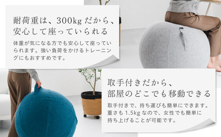 uFit Balance Ball　55cm【グレー】 【136005-1】ﾊﾞﾗﾝｽﾎﾞｰﾙ ｶﾊﾞｰ付き ﾄﾚｰﾆﾝｸﾞ 取手付き 洗濯可能 体幹 椅子 運動 筋肉 ﾊﾞﾗﾝｽ 在宅勤務 ｲﾝﾃﾘ