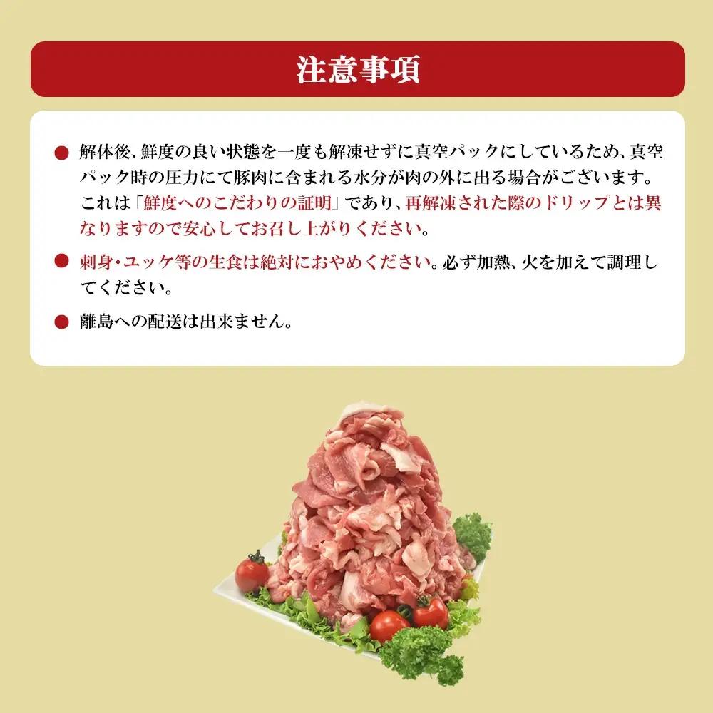 【定期便3か月】JAPAN X5種スライスセット1.8kg 【真空パック・ロース・肩ロース・バラ・モモ・小間】　【04301-0550】