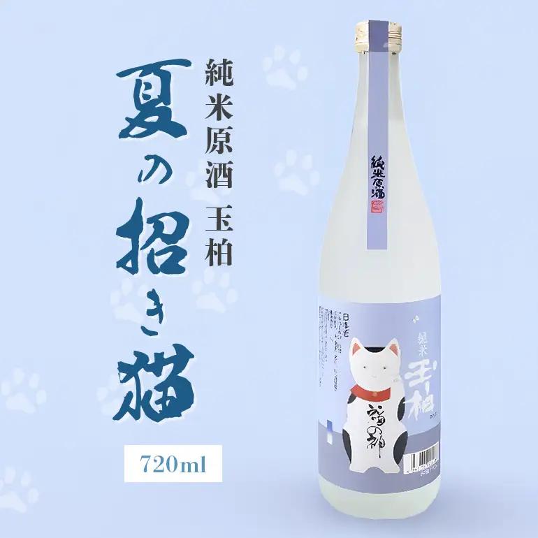 にゃんとも素敵！ 夏の招き猫 720ml 日本酒 純米 原酒 玉柏 お酒 夏限定の日本酒