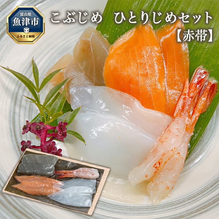 【ふるさと納税】こぶじめ・ひとりじめ　6セット (赤帯×6パック) 【昆布締め こんぶじめ 刺身 さしみ 詰め合わせ 富山 おつまみ 酒の肴】　【魚介類・魚貝類・昆布〆・セット・詰め合わせ】