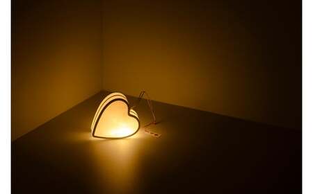 MICシリーズ HEART ORNAMENT【提灯 LED光源 和紙 ハート 防水 西ノ内和紙 インテリア 間接照明 茨城県 水戸市】（CX-13）