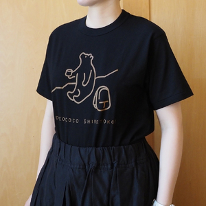 「知床トコさん」×久米繊維　コットンTシャツ　コーヒー柄　Lサイズ　半袖