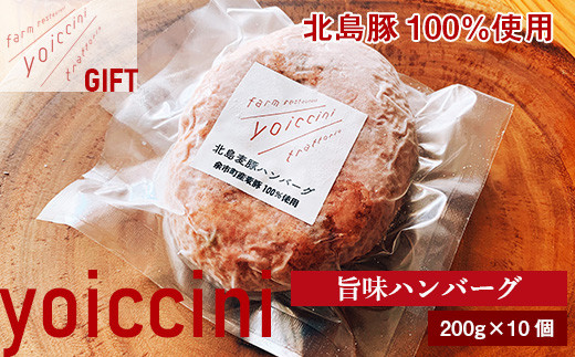 
ギフトに！北島豚100％使用！ヨイッチーニ旨味ハンバーグ200g×10個〈ヨイッチーニ〉
