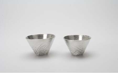 立山のぐい呑 - L ・ S セット 能作 酒器 錫 器 盃 杯 ギフト FAD-0136