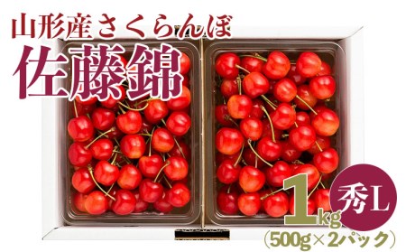 さくらんぼ 佐藤錦1kg(500g×2) L バラ詰め 【令和8年産先行予約】FS25-507