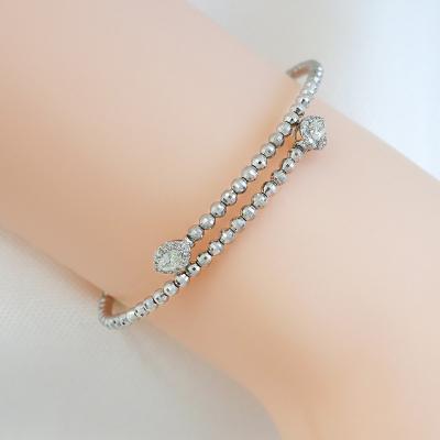 ふるさと納税 甲府市 甲府市発 ダイヤモンド ブレスレット プラチナ 0.4ct 形状記憶 [PB-0095-1PTm] |  | 03