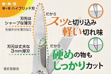 ハイブリッド　キッチンツール2PCセット【キッチンばさみ＆ピーラー】HK2-2