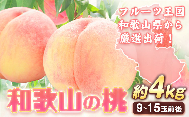 【先行予約】産直・人気の特産品 和歌山の 桃 約 4kg 秀選品 厳選館 《2026年6月下旬-8月中旬頃出荷》 和歌山県 日高町 桃 もも モモ