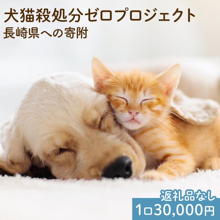 【ふるさと納税】【返礼品なし】犬猫殺処分ゼロプロジェクト 長崎県への寄附　1口30,000円