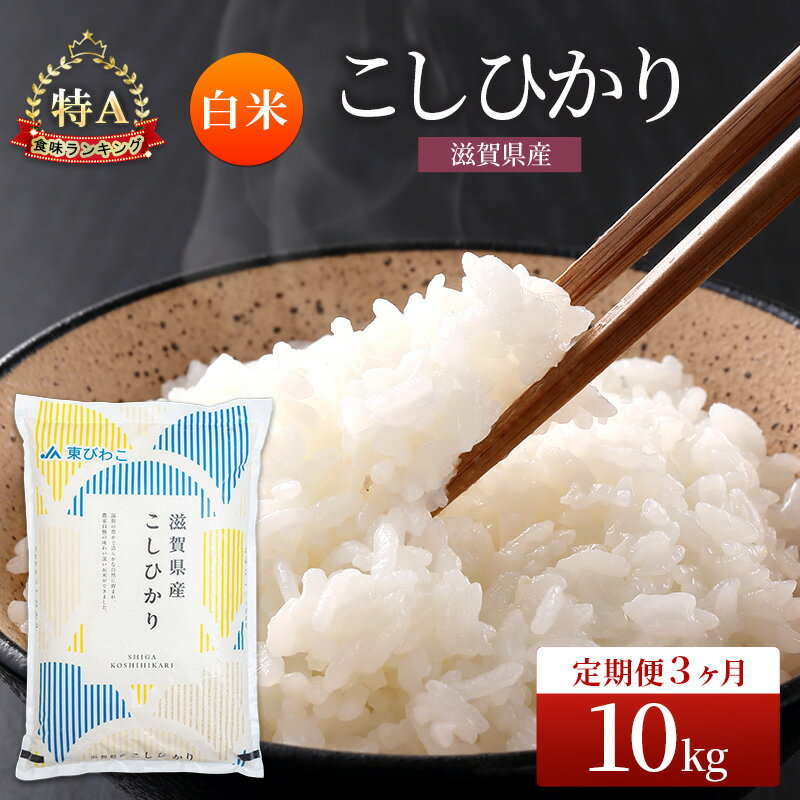 【ふるさと納税】コシヒカリ 白米 10kg 定期 3回　米 コメ お米 こめ 精米 こしひかり 滋賀県 豊郷町