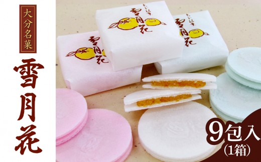 雪月花9包入 大分 和菓子 柚子 おやつ 銘菓 お土産 常温 餅米 ゆずあん 和菓子 ギフト J09006