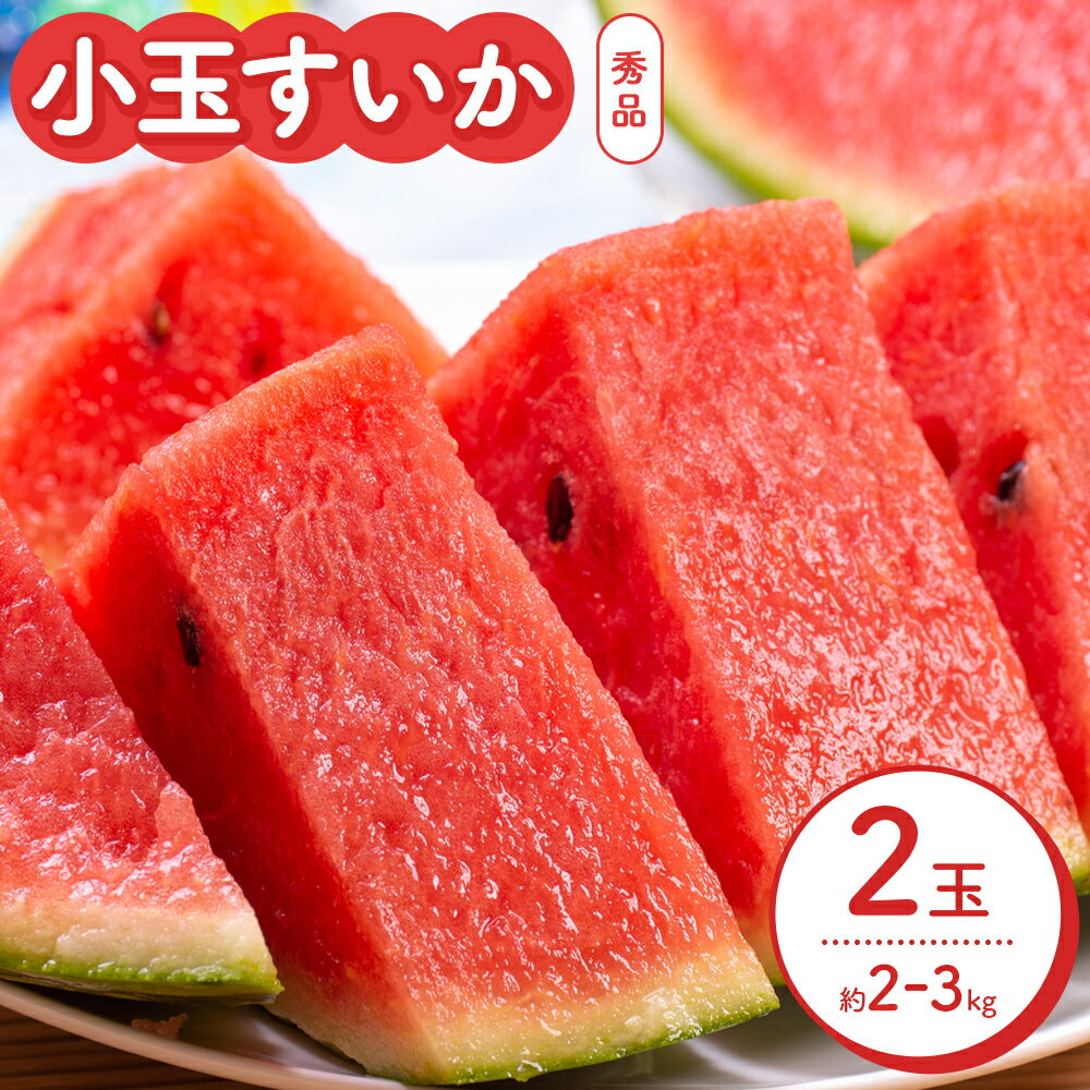 【ふるさと納税】【先行予約】スイカ 小玉すいか 秀品 2玉 約 2kg ～ 3kg L ～ 3L 混合 株式会社Foody’s 食彩たかみ 《2026年5月下旬-7月下旬頃出荷》 熊本県 菊池市 フルーツ 果物 スイカ すいか 小玉 九州産 冷蔵 送料無料