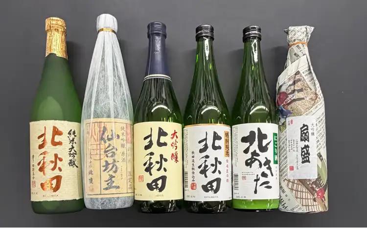 生産本数限定酒入り北鹿飲み比べ6本セット （北あきた　にごり酒、扇盛入り）　195P4001【筒井商店】
