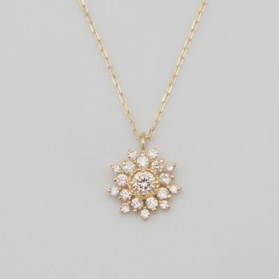 ふるさと納税 昭和町 K18 0.15ct ダイヤモンド ペンダントネックレス HH-019752